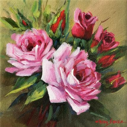 Painting Botões by Chico Souza | Painting Figurative Oil Landscapes