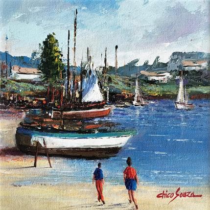 Painting Peixes by Chico Souza | Painting Figurative Oil Landscapes