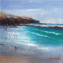 Painting Praia de Calhetas by Chico Souza | Painting Figurative Oil Landscapes