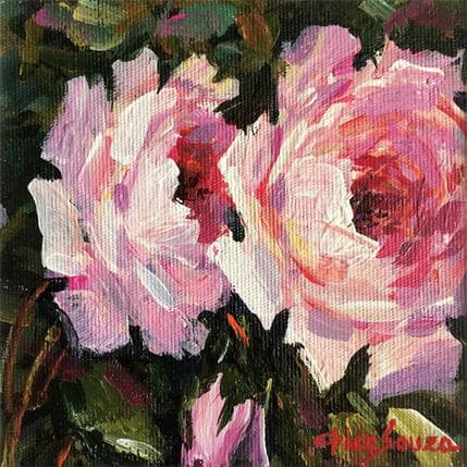 Peinture Pink rose par Chico Souza | Tableau Figuratif Huile Paysages