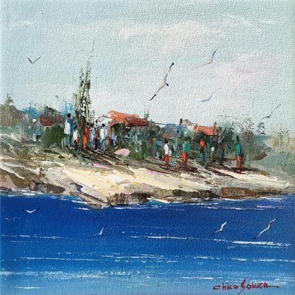 Painting Missa na roça by Chico Souza | Painting Figurative Oil Landscapes