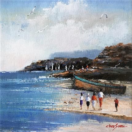 Painting Rio Negro by Chico Souza | Painting Figurative Oil Landscapes