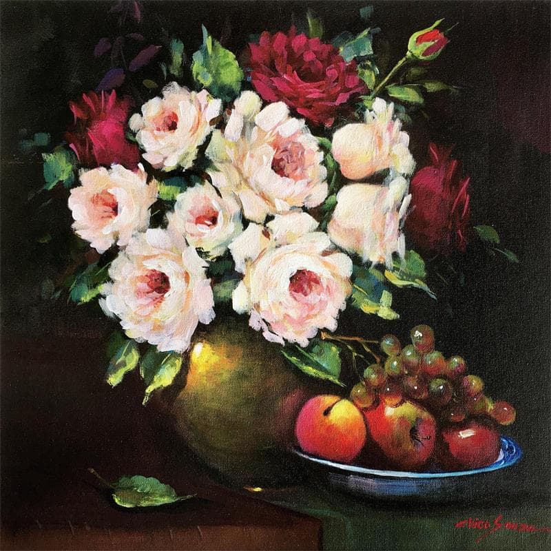 Peinture Mesa farta par Chico Souza | Tableau Figuratif Natures mortes Huile