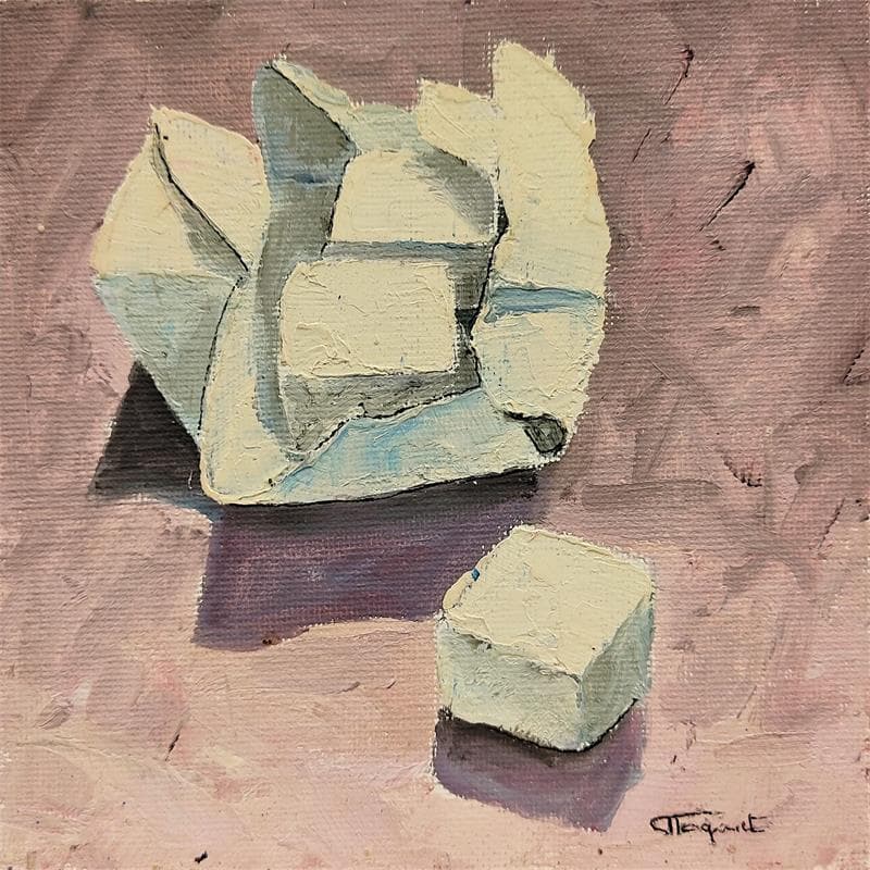 Painting Sucre emballé by Tognet | Painting Figurative Still-life Oil