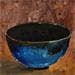Peinture Bol bleu par Tognet | Tableau Figuratif Natures mortes Huile