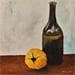 Painting Tomate et bouteille by Tognet | Painting Figurative Still-life Oil
