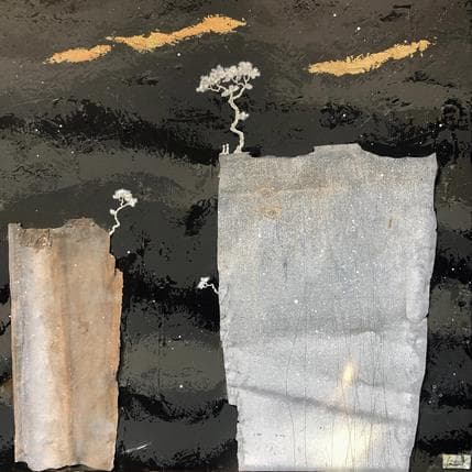 Peinture Together at the top  N. 2369 par Lemonnier  | Tableau Figuratif Acrylique Minimaliste, Paysages