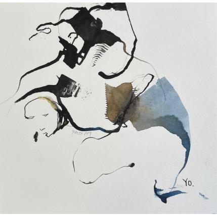 Peinture Cadavre exquis 10 par YO&CO | Tableau Figuratif Minimaliste, Noir & blanc, Nu