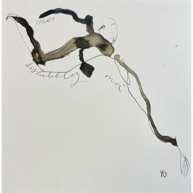 Peinture Cadavre exquis 8 par YO&CO | Tableau Figuratif Nu Minimaliste Noir & blanc