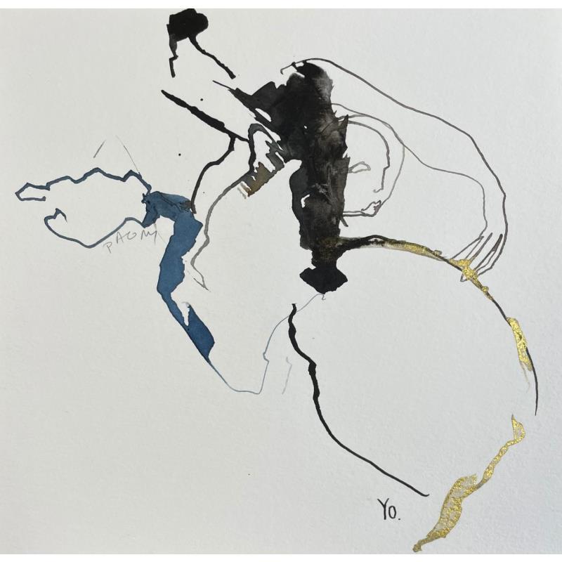 Peinture Cadavre exquis 11 par YO&CO | Tableau Figuratif Nu Minimaliste Noir & blanc