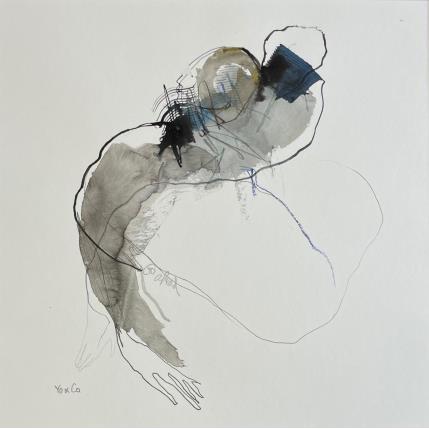 Peinture Cadavre exquis 20 par YO&CO | Tableau Abstrait Noir & blanc