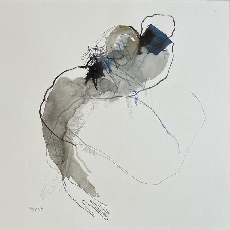 Gemälde Cadavre exquis 20 von YO&CO | Gemälde Abstrakt Schwarz & Weiß