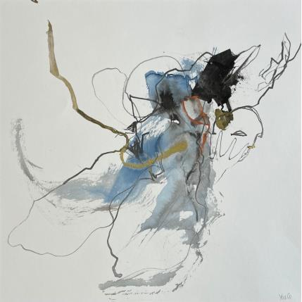 Peinture Cadavre exquis 21 par YO&CO | Tableau Abstrait Noir & blanc