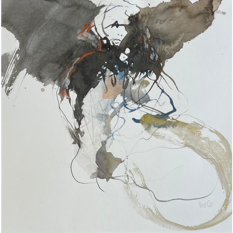 Gemälde Cadavre exquis 11 von YO&CO | Gemälde Abstrakt Schwarz & Weiß