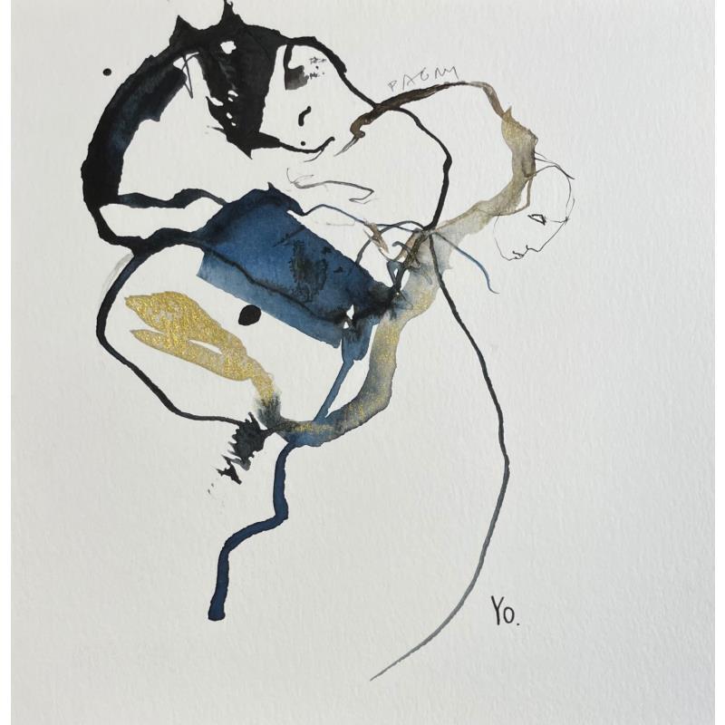 Painting Cadavre exquis 3 by YO&CO | Painting Figurative Nude Minimalist Black & White