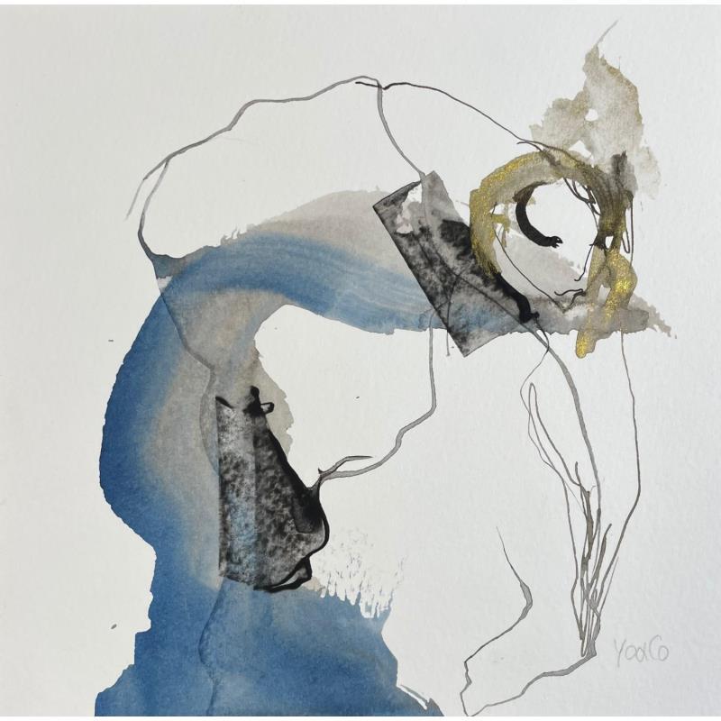 Peinture Cadavre exquis 9 par YO&CO | Tableau Figuratif Nu Minimaliste Noir & blanc