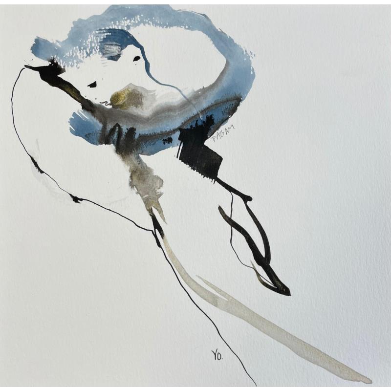 Peinture Cadavre exquis 2 par YO&CO | Tableau Figuratif Nu Minimaliste Noir & blanc