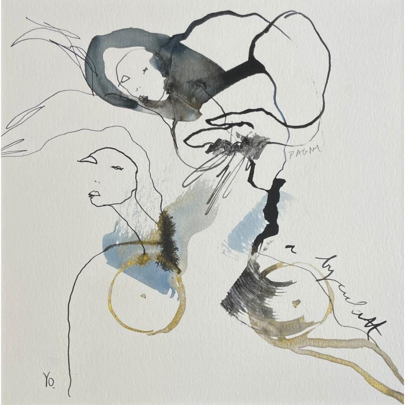 Painting Cadavre exquis 3 by YO&CO | Painting Figurative Nude Minimalist Black & White