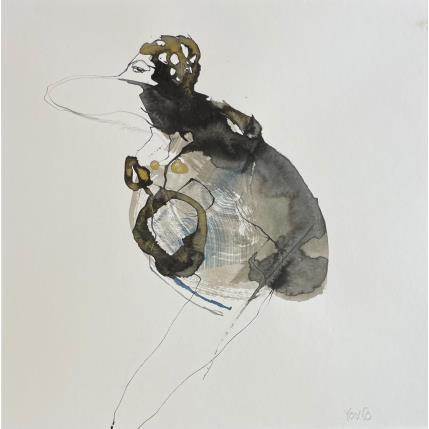 Peinture Cadavre exquis 17 par YO&CO | Tableau Abstrait Noir & blanc