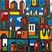Gemälde 8g0 Dutch village von Ragas Huub | Gemälde Figurativ Urban Acryl