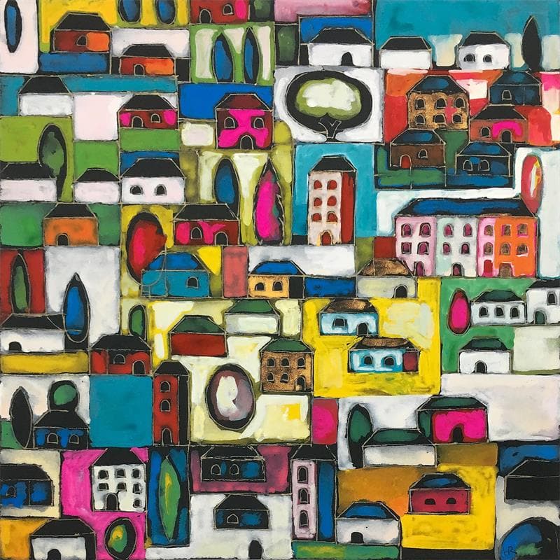 Pintura G35 Ordinary town por Ragas Huub | Pintura Figurativo Urbano Acrílico