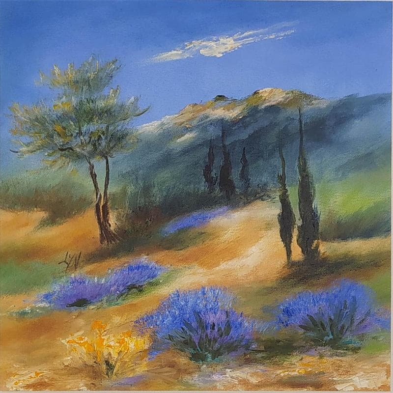 Peinture Les ifs par Lyn | Tableau Figuratif Paysages Huile