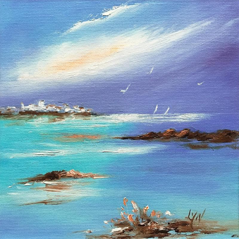 Peinture Sainte Marie de la Mer par Lyn | Tableau Figuratif Paysages Huile