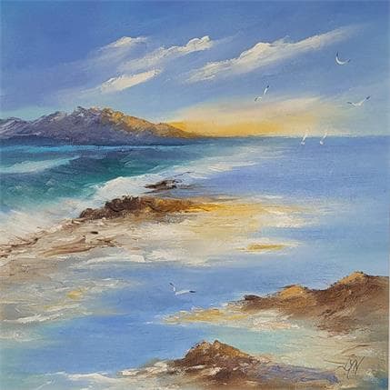 Pintura Lumière sur le Golfe por Lyn | Pintura Figurativo Aceite Paisajes
