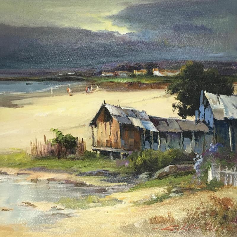 Painting Aldea de pescadores by Cabello Ruiz Jose | Painting Figurative Landscapes Oil