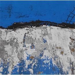 Painting M347 by Moracchini Laurence | Painting Abstract Acrylic Landscapes, Marine