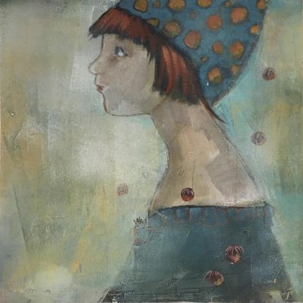 Painting Sans titre by VAG | Painting Figurative Acrylic, Wood Portrait