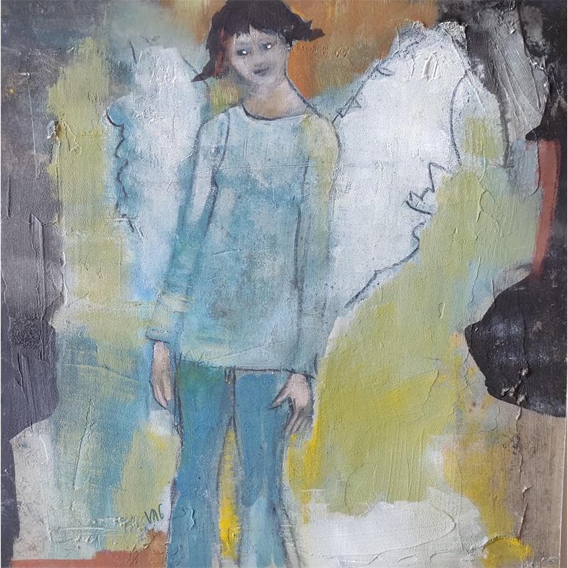 Peinture Où vas-tu ? par VAG | Tableau Figuratif Portraits Scènes de vie Acrylique