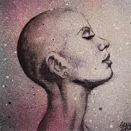 Peinture I don't mind par Graffmatt | Tableau Street Art Acrylique Portraits