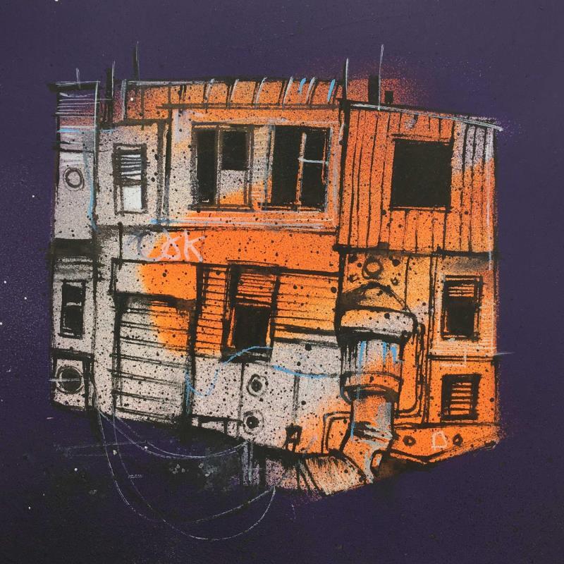 Peinture Voyage fantôme par Graffmatt | Tableau Street Art Urbain Graffiti Acrylique