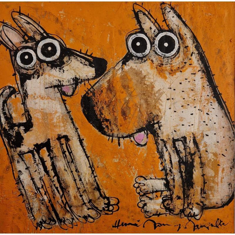 Peinture CROQUETTE ET ROQUETTE par Maury Hervé | Tableau