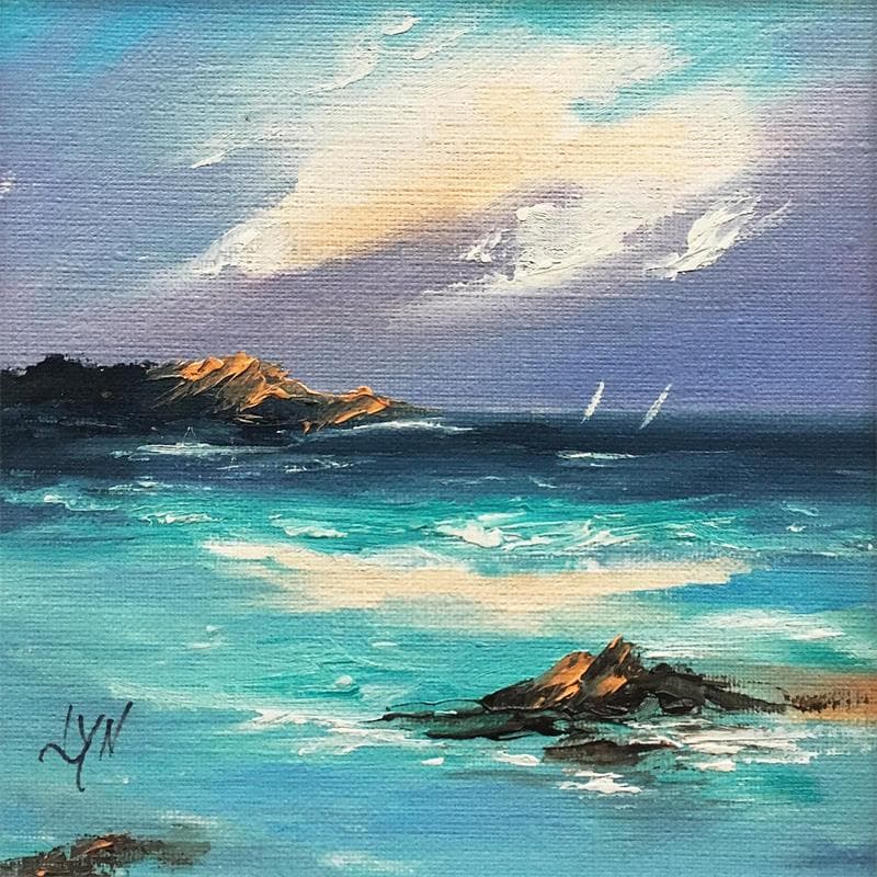 Painting Caprices du temps 1 by Lyn | Painting Figurative Landscapes Oil