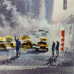 Painting Jan 23 by Jones Henry | Painting Figurative Watercolor Urban