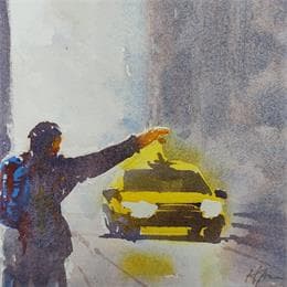 Peinture Jan 21 par Jones Henry | Tableau Figuratif Aquarelle Scènes de vie