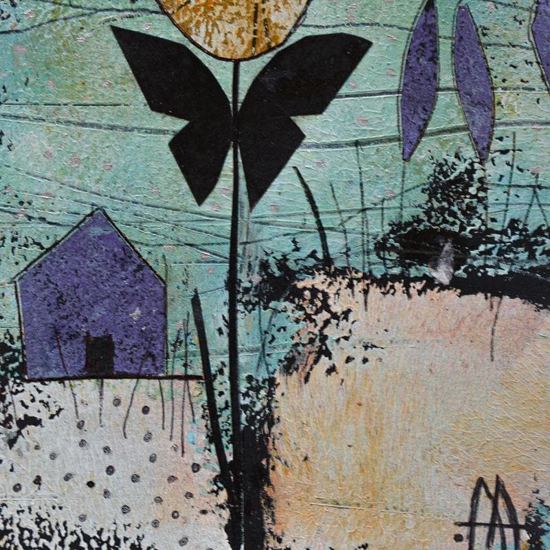 Painting Fior Mariposa by Arias Parera Almudena | Painting Figurative Life style Acrylic