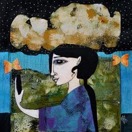 Gemälde Siaves Ahy ? von Arias Parera Almudena | Gemälde Figurativ Acryl Porträt