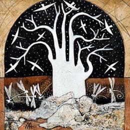 Gemälde El arbol de la vida von Arias Parera Almudena | Gemälde Figurativ Acryl Alltagsszenen