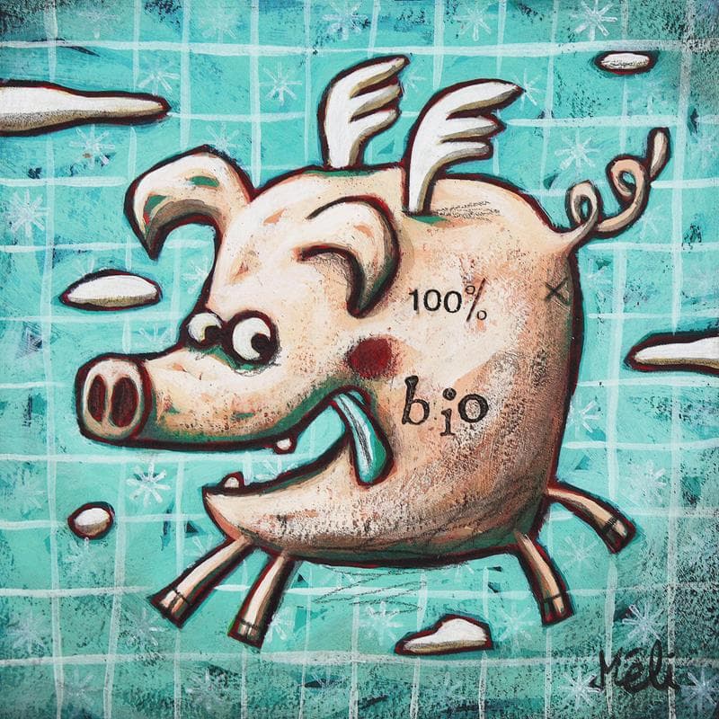 Peinture 100 % bio par Catoni Melina | Tableau Art naïf Animaux