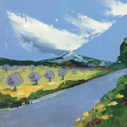 Painting Sur la route de Tholonet by Chen Xi | Painting Figurative Oil Landscapes