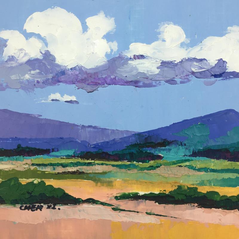 Painting Champs en Juillet by Chen Xi | Painting Figurative Landscapes Oil