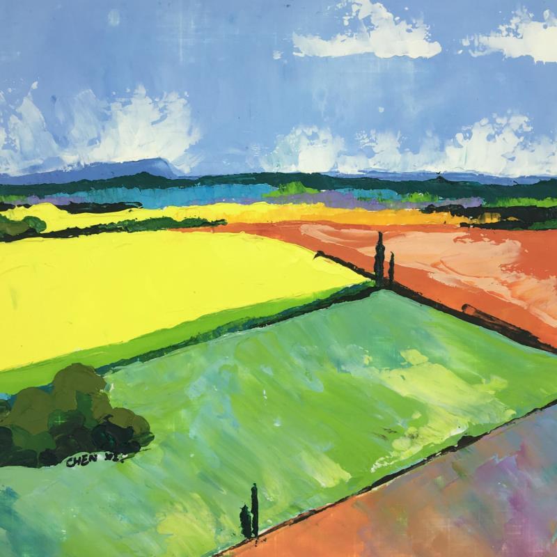 Gemälde Paysage du Midi von Chen Xi | Gemälde Abstrakt Landschaften Öl