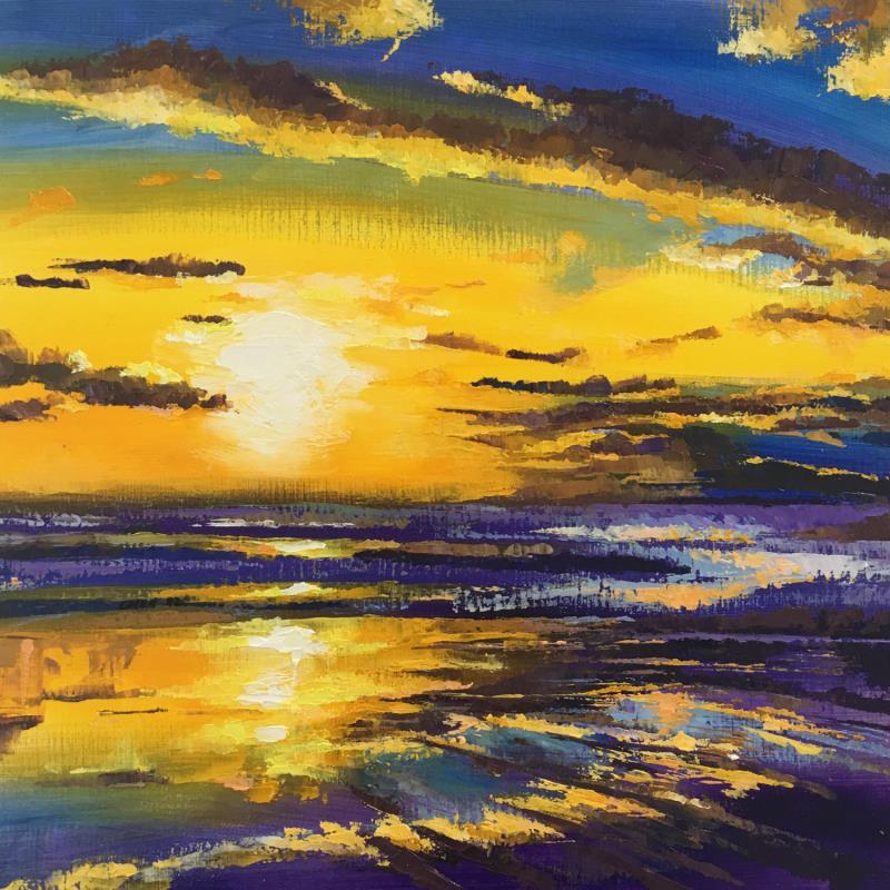 Painting Après la pluie by Chen Xi | Painting Abstract Landscapes Oil