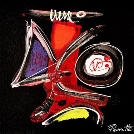 Peinture Zigo par Perrotte | Tableau Abstrait Acrylique Minimaliste