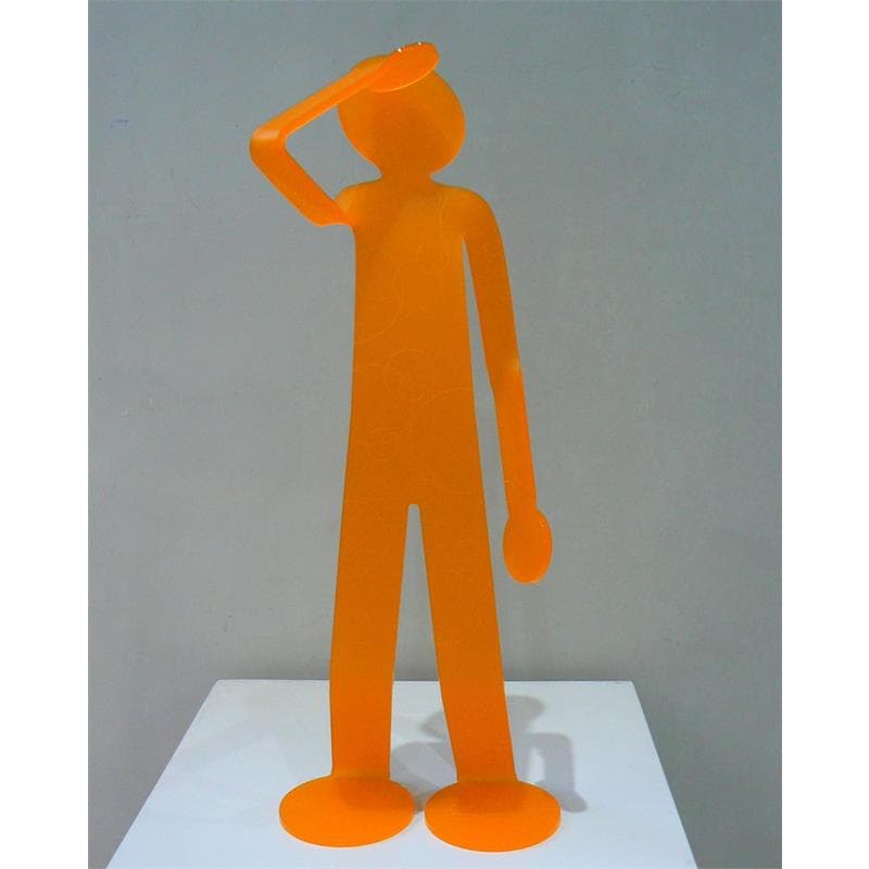 Sculpture FLEXO BE FREE A orange BBL by Zed | Sculpture