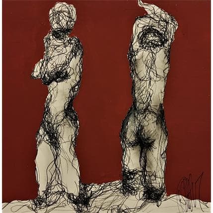 Painting Mila by Sahuc François | Painting Figurative Acrylic Nude