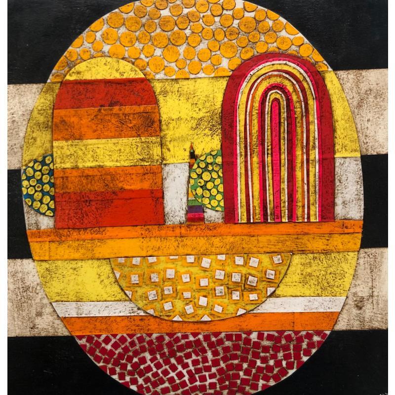 Pintura parpados y sonrisas n8 por Ortiz Gustavo | Pintura Arte bruto Retrato Minimalista Aceite